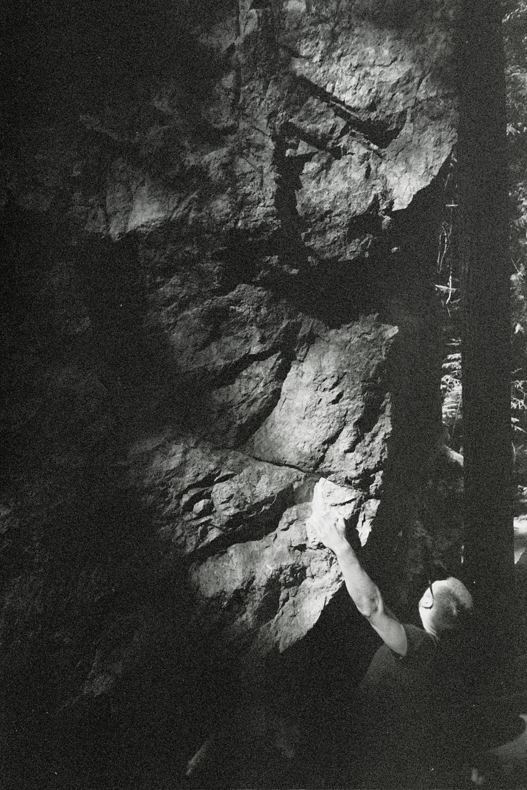 Image of a person bouldering